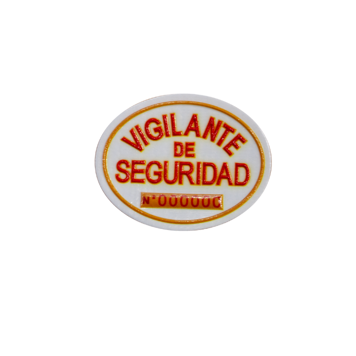 Placa Vigilante Seguridad